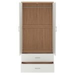 ΝΤΟΥΛΑΠΑ 4ΦΥΛΛΗ REINA ME 4 ΣΥΡΤΑΡΙΑ HM21257 ΜΕΛΑΜΙΝΗ ΛΕΥΚΟ-ΣΟΝΑΜΑ 160x42,5x180,5Υεκ - Image 4