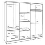 ΝΤΟΥΛΑΠΑ 6ΦΥΛΛΗ BLAKELY HM21235.01 ΜΕΛΑΜΙΝΗ ΧΡΩΜΑ ZEBRANO 201x43x181Υεκ - Image 3