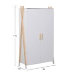 ΝΤΟΥΛΑΠΑ ΠΑΙΔΙΚH PASCHAL HM2494.03 ΛΕΥΚΗ ΜΕΛΑΜΙΝΗ-ΠΟΔΙΑ ΞΥΛΟ ΠΕΥΚΟΥ 96x44x170Υεκ. - Image 3