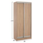 ΝΤΟΥΛΑΠΑ ΣΥΡΟΜΕΝΗ ADLER ΜΕΛΑΜΙΝΗΣ 90x45x210Yεκ. SONAMA OAK 2ΦΥΛΛΗ HM2436.01 - Image 2