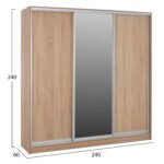 ΝΤΟΥΛΑΠΑ ΣΥΡΟΜΕΝΗ ADLER HM2462.01 ΜΕΛΑΜΙΝΗΣ SONAMA ΜΕ ΚΑΘΡΕΦΤΗ 3ΦΥΛΛΗ--240x60x240Y - Image 2