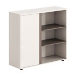 Αγόρασε ΝΤΟΥΛΑΠΙ/ΒΙΒΛΙΟΘΗΚΗ NEWLINE HM18282 ΜΕΛΑΜΙΝΗ ΛΕΥΚΗ & ΑΝΟΙΧΤΟ ΚΑΦΕ 120x40x110Υεκ. σε μοναδική τιμή στο clickforshop.gr