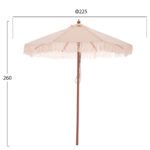 ΟΜΠΡΕΛΑ ΕΠΑΓΓΕΛΜΑΤΙΚΗ WAGNER ΜΑΚΡΑΜΕ ΚΡΟΣΙ ΜΠΕΖ ΜΕ ΞΥΛΙΝΟ ΣΚΕΛΕΤΟ Φ225X2.60Υm HM5777.01 - Image 2