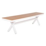 Αγόρασε ΠΑΓΚΑΚΙ ΑΛΟΥΜΙΝΙΟΥ TAWNEE HM6038.02 ΛΕΥΚΟ-POLYWOOD ΚΑΘΙΣΜΑ ΦΥΣΙΚΟ 150x36x45Υεκ. σε μοναδική τιμή στο clickforshop.gr