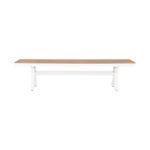 ΠΑΓΚΑΚΙ ΑΛΟΥΜΙΝΙΟΥ TAWNEE HM6038.02 ΛΕΥΚΟ-POLYWOOD ΚΑΘΙΣΜΑ ΦΥΣΙΚΟ 150x36x45Υεκ. - Image 3