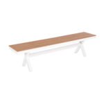 ΠΑΓΚΑΚΙ ΑΛΟΥΜΙΝΙΟΥ TAWNEE HM6038.02 ΛΕΥΚΟ-POLYWOOD ΚΑΘΙΣΜΑ ΦΥΣΙΚΟ 150x36x45Υεκ. - Image 5