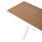 ΠΑΓΚΑΚΙ ΑΛΟΥΜΙΝΙΟΥ TAWNEE HM6038.02 ΛΕΥΚΟ-POLYWOOD ΚΑΘΙΣΜΑ ΦΥΣΙΚΟ 150x36x45Υεκ. - Image 6