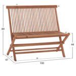 ΠΑΓΚΑΚΙ KENDALL HM18128 ΠΤΥΣΣΟΜΕΝΟ ΑΠΟ ΞΥΛΟ ΤΕΑΚ ΣΕ ΦΥΣΙΚΟ ΧΡΩΜΑ 100x47x89Υεκ. - Image 2