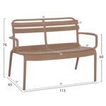 ΠΑΓΚΑΚΙ ΠΟΛΥΠΡΟΠΥΛΕΝΙΟΥ 2ΘΕΣΙΟ KORVER HM6332.04 ΚΑΠΟΥΤΣΙΝΟ 113x65x76Υεκ. - Image 2