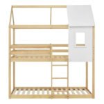 ΠΑΙΔΙΚΗ ΚΟΥΚΕΤΑ ΣΠΙΤΑΚΙ τ.MONTESSORI HOOD HM705.01 ΞΥΛΟ ΠΕΥΚΟΥ ΣΕ ΦΥΣΙΚΟ-ΣΤΡΩΜΑΤΑ 190x90εκ - Image 4