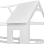 ΠΑΙΔΙΚΗ ΚΟΥΚΕΤΑ ΣΠΙΤΑΚΙ  τ.MONTESSORI HOOD HM705.03 ΞΥΛΟ ΠΕΥΚΟΥ ΣΕ ΛΕΥΚΟ-ΣΤΡΩΜΑΤΑ 190x90εκ - Image 4