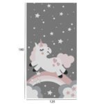 ΠΑΙΔΙΚΟ ΧΑΛΙ ΜΕ ΚΡΟΣΙΑ HM7679.15 UNICORN ΓΚΡΙ 120Χ180 εκ. - Image 2