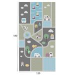 ΠΑΙΔΙΚΟ ΧΑΛΙ ΜΕ ΚΡΟΣΙΑ HM7679.16 ΓΚΡΙ-ΓΛΑΖΙΟ-ΠΡΑΣΙΝΟ 120Χ180 εκ. - Image 2