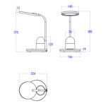ΠΑΙΔΙΚΟ ΦΩΤΙΣΤΙΚΟ ΓΡΑΦΕΙΟΥ LED BADOO ΦΙΓΟΥΡΑ ΓΑΤΑΣ HM4449.03 ΓΑΛΑΖΙΟ-ΛΕΥΚΟ ABS - Image 2