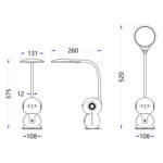 ΠΑΙΔΙΚΟ ΦΩΤΙΣΤΙΚΟ ΓΡΑΦΕΙΟΥ LED BADOO ΡΟΜΠΟΤΑΚΙ HM4453.03 ΓΑΛΑΖΙΟ-ΛΕΥΚΟ ABS - Image 2