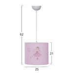 ΠΑΙΔΙΚΟ ΦΩΤΙΣΤΙΚΟ ΟΡΟΦΗΣ ΥΦΑΣΜΑΤΙΝΟ BALLERINA Φ25x21-62 εκ.HM7575.02 - Image 2