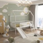 ΠΑΙΔΙΚΟ ΚΡΕΒΑΤΙ τ.MONTESSORI ΜΕ ΤΣΟΥΛΗΘΡΑ PHYLLIS HM701.03 ΞΥΛΟ ΠΕΥΚΟΥ ΛΕΥΚΟ ΓΙΑ 90x190εκ - Image 2