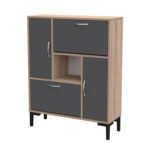 Αγόρασε ΠΑΠΟΥΤΣΟΘΗΚΗ MEDY HM18187.01 ΜΕΛΑΜΙΝΗ ΣΕ ΑΝΘΡΑΚΙ & ΣΟΝΑΜΑ-ΜΑΥΡΑ ΠΟΔΙΑ 85x30x108.5Υ εκ. σε μοναδική τιμή στο clickforshop.gr