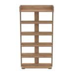 ΠΑΠΟΥΤΣΟΘΗΚΗ RIBBER HM18191.04 ΜΕΛΑΜΙΝΗ ΣΕ ΦΥΣΙΚΟ ΧΡΩΜΑ ΞΥΛΟΥ 73x30x142Υεκ. - Image 2