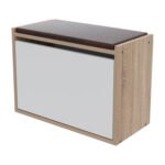 Αγόρασε ΠΑΠΟΥΤΣΟΘΗΚΗ ΜΕ ΚΑΘΙΣΜΑ VIDAL HM18190.01 ΜΕΛΑΜΙΝΗ ΣΕ ΣΟΝΑΜΑ-ΛΕΥΚΟ 60x30x45Υεκ. σε μοναδική τιμή στο clickforshop.gr