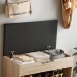 ΠΑΠΟΥΤΣΟΘΗΚΗ ΜΕ ΚΑΘΙΣΜΑ ROMIR HM2477.01 ΜΕΛΑΜΙΝΗ ΣΕ ΣΟΝΑΜΑ-ΚΑΘΙΣΜΑ ΚΑΦΕ 60x30x44Υ - Image 6