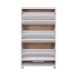 ΠΑΠΟΥΤΣΟΘΗΚΗ DAVINA ΜΕΛΑΜΙΝΗΣ 3ΘΕΣΕΩΝ HM2221.05 ΛΕΥΚΗ 62Χ24Χ110Υ εκ. - Image 4