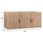 ΠΑΤΑΡΙ 3ΦΥΛΛΗΣ ΝΤΟΥΛΑΠΑΣ CARLY HM385.02 ΣΕ ΧΡΩΜΑ SONAMA 150X55Χ60Υεκ. - Image 2