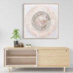 ΠΙΝΑΚΑΣ ΤΟΙΧΟΥ 3D HM4578 ΜΕ ΚΟΡΝΙΖΑ ΜΠΕΖ-ΧΕΙΡΟΠΟΙΗΤΟΙ ΚΥΚΛΟΙ 82x4,5Χ82Υεκ. - Image 3