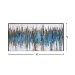 ΠΙΝΑΚΑΣ ΤΟΙΧΟΥ SEDIMENT (ΜΠΛΕ) HM4574.02 ΜΕ ΚΟΡΝΙΖΑ ΜΑΥΡΗ-ΚΑΜΒΑΣ 142x4.5x72Υεκ - Image 2