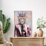 ΠΙΝΑΚΑΣ TOIXOY LEOPAR HM4540 ΜΕ ΚΟΡΝΙΖΑ ΜΠΕΖ-ΚΑΜΒΑΣ ΕΚΤΥΠΩΣΗ 82x4,5x122Υεκ. - Image 3