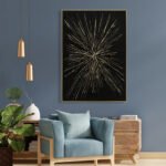 ΠΙΝΑΚΑΣ TOIXOY STELLON HM4549 ΚΟΡΝΙΖΑ ΜΠΕΖ-ΚΑΜΒΑΣ ΜΑΥΡΟΣ-ΧΕΙΡΟΠΟΙΗΤΟΣ 72x4,5x102Υεκ. - Image 3