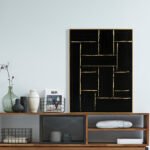 ΠΙΝΑΚΑΣ TOIXOY STELLON HM4550 ΚΟΡΝΙΖΑ ΜΠΕΖ-ΚΑΜΒΑΣ ΜΑΥΡΟΣ-ΧΕΙΡΟΠΟΙΗΤΟΣ 62x4,5x82Υεκ. - Image 3