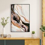 ΠΙΝΑΚΑΣ TOIXOY HM4560 ΜΕ ΚΟΡΝΙΖΑ ΜΑΥΡΗ-ΚΑΜΒΑΣ ΕΚΤΥΠΩΣΗ ABSTRACT 62x4x92Υεκ. - Image 3