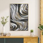 ΠΙΝΑΚΑΣ TOIXOY HM4561 ΜΕ ΚΟΡΝΙΖΑ ΜΠΕΖ-ΚΑΜΒΑΣ ΕΚΤΥΠΩΣΗ ABSTRACT 62x4,5x92Υεκ. - Image 3