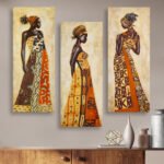 ΠΙΝΑΚΑΣ ΤΡΙΠΤΥΧΟ MDF AFRICAN STYLE WOMEN HM7204.03 60X0,3X50 εκ. - Image 3