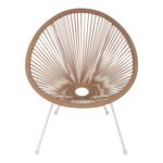 ΠΟΛΥΘΡΟΝΑ ACAPULCO Τ. ΦΩΛΙΑ ΜΕΤΑΛΛΟ ΛΕΥΚΟ ΜΕ TWISTED WICKER HM5871.02 70x73x79 εκ. - Image 3