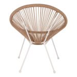 ΠΟΛΥΘΡΟΝΑ ACAPULCO Τ. ΦΩΛΙΑ ΜΕΤΑΛΛΟ ΛΕΥΚΟ ΜΕ TWISTED WICKER HM5871.02 70x73x79 εκ. - Image 6