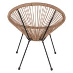 ΠΟΛΥΘΡΟΝΑ ACAPULCO Τ. ΦΩΛΙΑ ΜΕΤΑΛΛΟ ΜΑΥΡΟ ΜΕ TWISTED WICKER HM5871.01 70x73x79 εκ. - Image 6