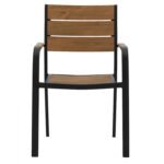 ΠΟΛΥΘΡΟΝΑ ΑΛΟΥΜΙΝΙΟΥ SAGA ΑΝΘΡΑΚΙ ΜΕ POLYWOOD HM5127.02 55x56x85Υεκ. - Image 3