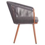 ΠΟΛΥΘΡΟΝΑ ΑΛΟΥΜΙΝΙΟΥ HARRIET HM5548.11 ΚΑΦΕ ΜΕ ΓΚΡΙ ΣΧΟΙΝΙ 60x62x80,5Υεκ - Image 4