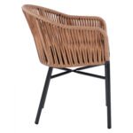 ΠΟΛΥΘΡΟΝΑ ΑΛΟΥΜΙΝΙΟΥ RAFAEL HM5698.01 ΑΝΘΡΑΚΙ ΜΕ ΜΠΕΖ WICKER 57x58x77Υ εκ. - Image 4