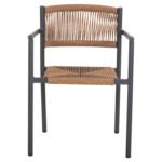 ΠΟΛΥΘΡΟΝΑ ΑΛΟΥΜΙΝΙΟΥ STER HM5786.12 ΑΝΘΡΑΚΙ-ΣΥΝΘ.RATTAN ΜΠΕΖ 55,5x53x78Υεκ. - Image 3