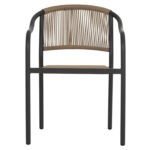 ΠΟΛΥΘΡΟΝΑ ΑΛΟΥΜΙΝΙΟΥ HM5856.02 ΑΝΘΡΑΚΙ ΜΕ ΣΧΟΙΝΙ PE WICKER 57x63x80 εκ. - Image 3