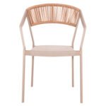 ΠΟΛΥΘΡΟΝΑ ΑΛΟΥΜΙΝΙΟΥ MIRI HM5891.03 ΣΑΜΠΑΝΙΖΕ ΣΚΕΛΕΤΟΣ&TEXTLINE- RATTAN 56x58x80.5Υ εκ. - Image 3