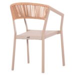 ΠΟΛΥΘΡΟΝΑ ΑΛΟΥΜΙΝΙΟΥ MIRI HM5891.03 ΣΑΜΠΑΝΙΖΕ ΣΚΕΛΕΤΟΣ&TEXTLINE- RATTAN 56x58x80.5Υ εκ. - Image 5