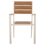 ΠΟΛΥΘΡΟΝΑ ΑΛΟΥΜΙΝΙΟΥ SAGA HM5981.04 ΣΑΜΠΑΝΙ-POLYWOOD ΣΕ ΦΥΣΙΚΟ 55x55x86Υεκ. - Image 3