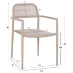 ΠΟΛΥΘΡΟΝΑ ΑΛΟΥΜΙΝΙΟΥ RONNY HM5998.03 ΣΑΜΠΑΝΙ ΣΚΕΛΕΤΟΣ&ΣΑΜΠΑΝΙ TEXTILENE 53x51x80Υεκ. - Image 2