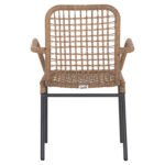 ΠΟΛΥΘΡΟΝΑ ΑΛΟΥΜΙΝΙΟΥ SPANO HM6046 ΑΝΘΡΑΚΙ ΣΚΕΛΕΤΟΣ-ΜΠΕΖ ΣΥΝΘ.RATTAN 55,5x58x81Υεκ. - Image 6