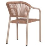 ΠΟΛΥΘΡΟΝΑ ΑΛΟΥΜΙΝΙΟΥ LUCCI HM6266.02 MOKA ΣΚΕΛΕΤΟΣ-P.E.RATTAN ΦΥΣΙΚΟ 58x56x79Υεκ - Image 5