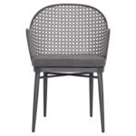 ΠΟΛΥΘΡΟΝΑ ΑΛΟΥΜΙΝΙΟΥ OREGO HM6268.01 ΣΚΕΛΕΤΟΣ & ΜΑΞΙΛΑΡΙ ΣΚΟΥΡΟ ΓΚΡΙ 56x59x81Υεκ. - Image 3